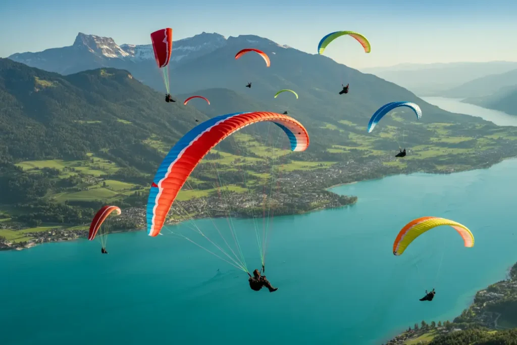 photo aérienne parapente