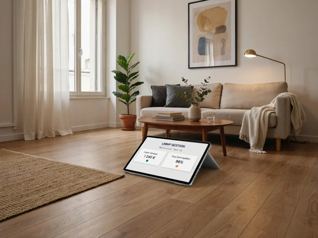 dans le salon : tablette appli gestion à distance